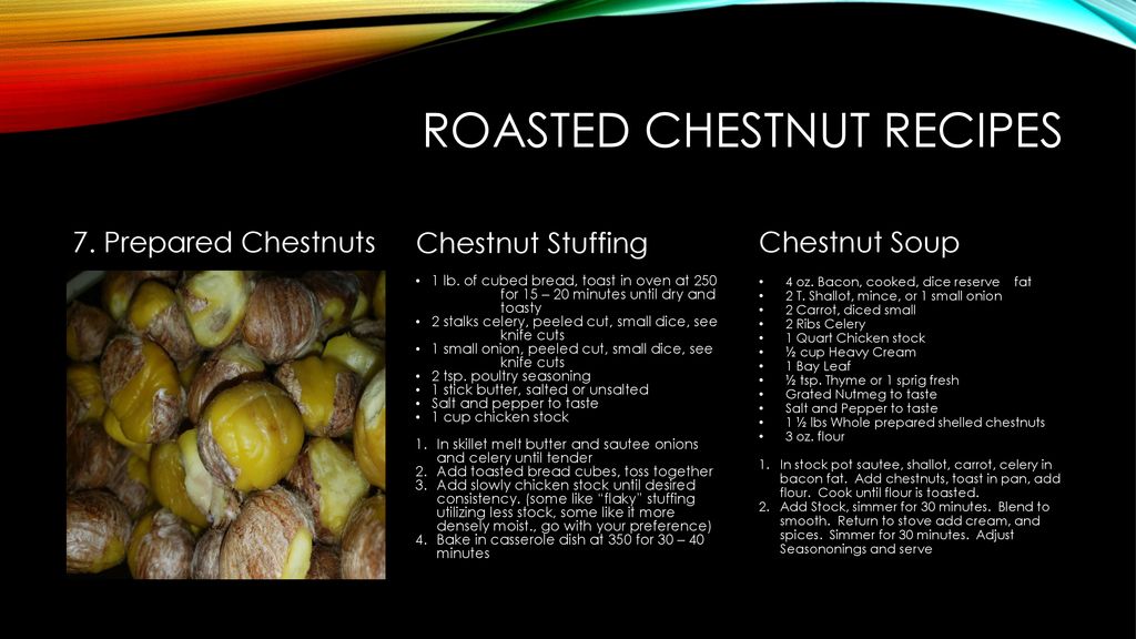 Roasted Chestnut Recipes