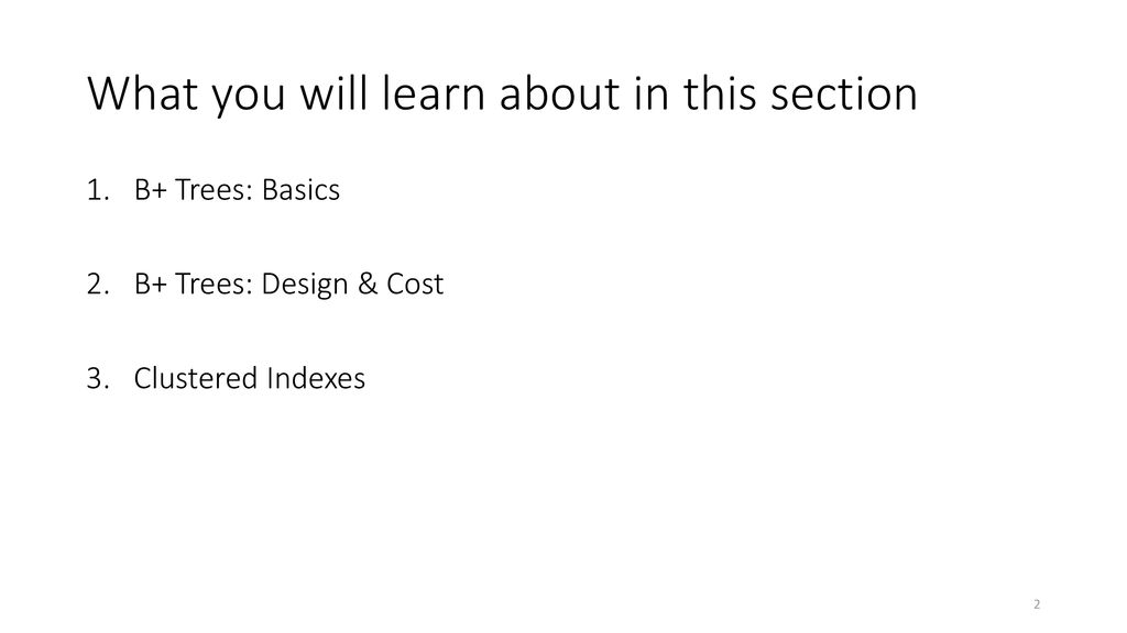 Lecture 27: Index 2 B+ Trees - Ppt Download