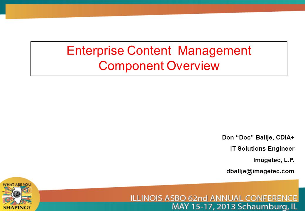 Enterprise Content Management Component Overview