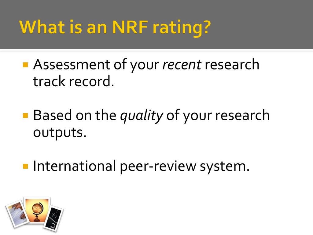 NRF Evaluation & Rating ppt download