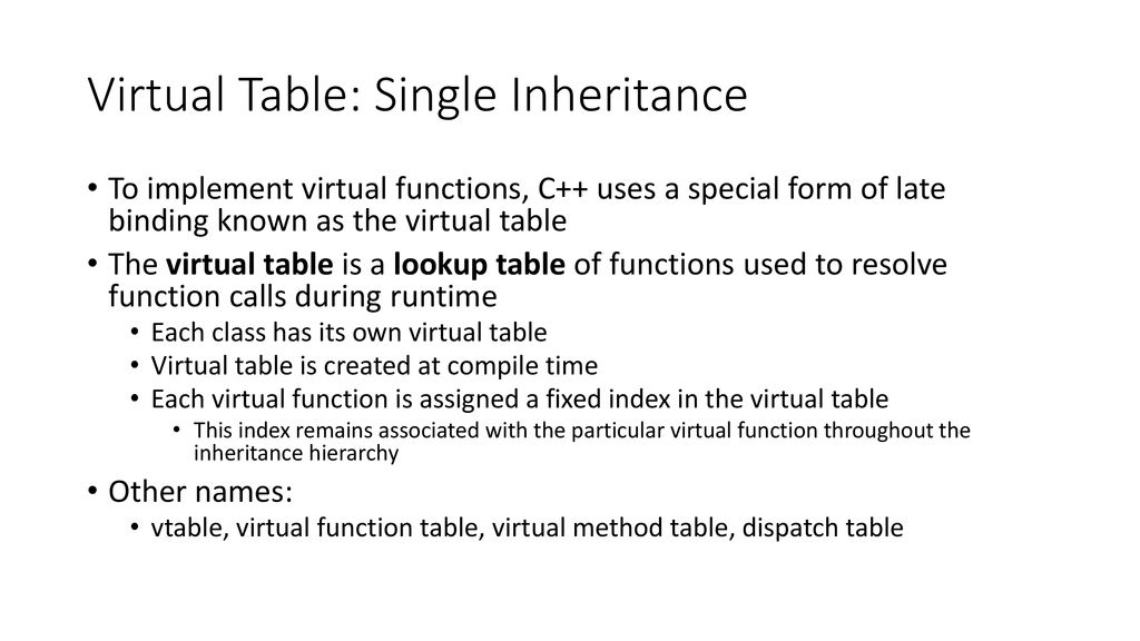 Lecture 5 Inheritance, Polymorphism, Object Memory Model, The Visitor ...