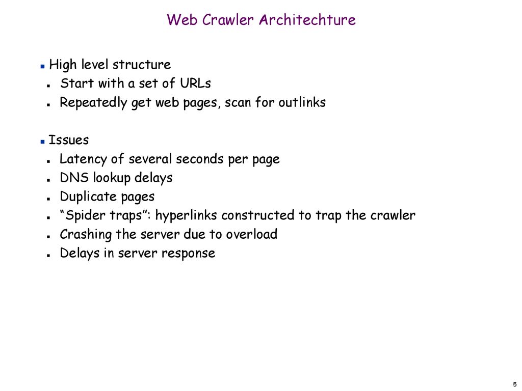 Web Crawler Architechture