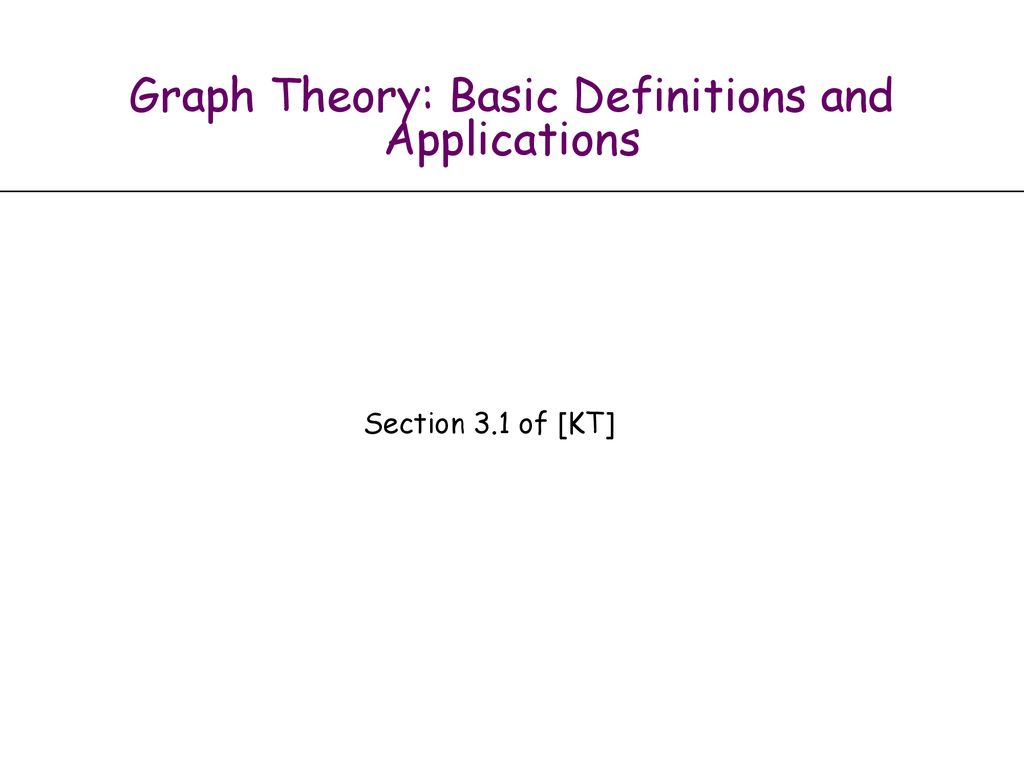 Graph Theory: Basic Definitions and Applications