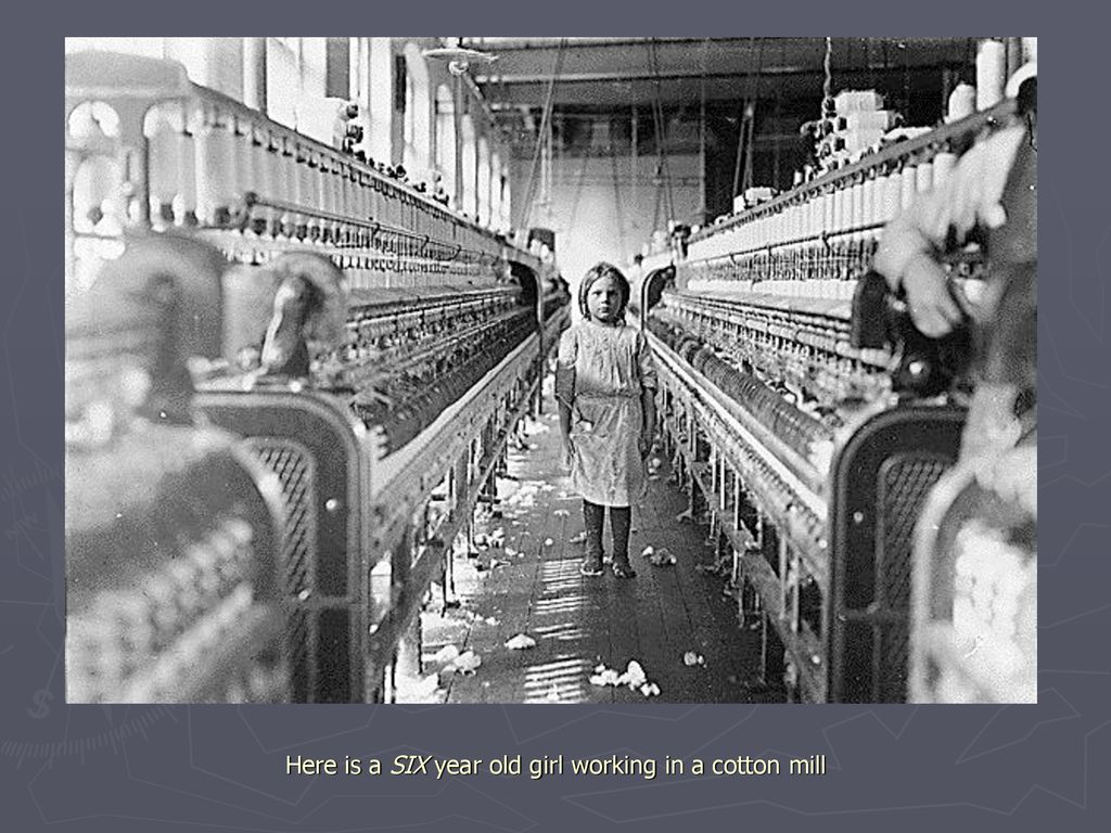 Here is a SIX year old girl working in a cotton mill