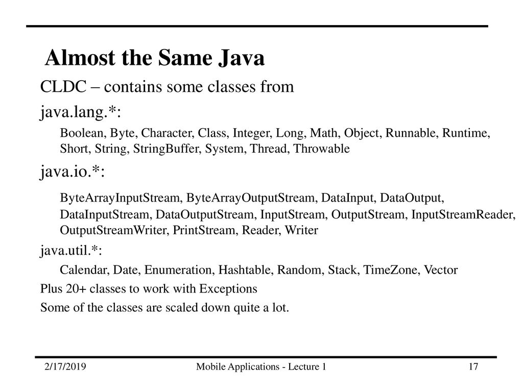 Java for mobile devices ppt download