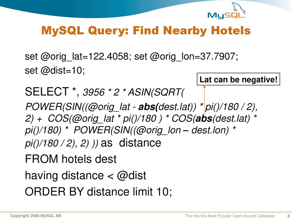 Geo/Spatial Search with MySQL - ppt download