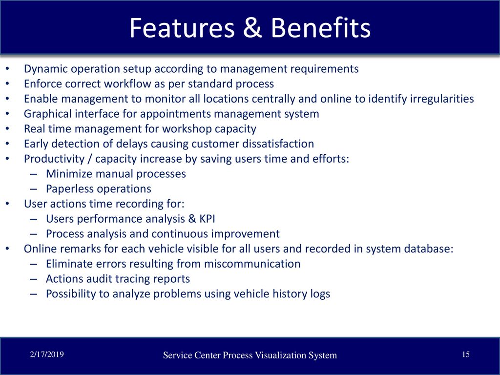 Service center process visualization solution ppt download