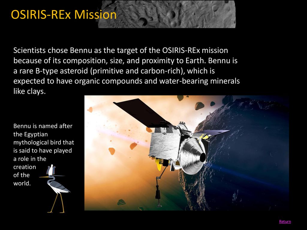 Image result for osiris rex creation