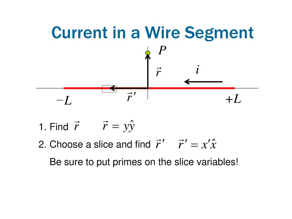 Current in a Wire Segment