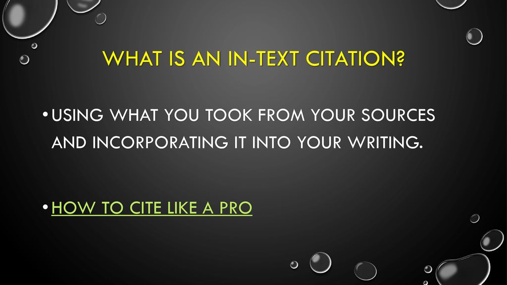 Mini Lesson In Text Citations Ppt Download