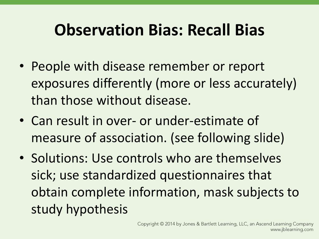 recall bias qualitative research