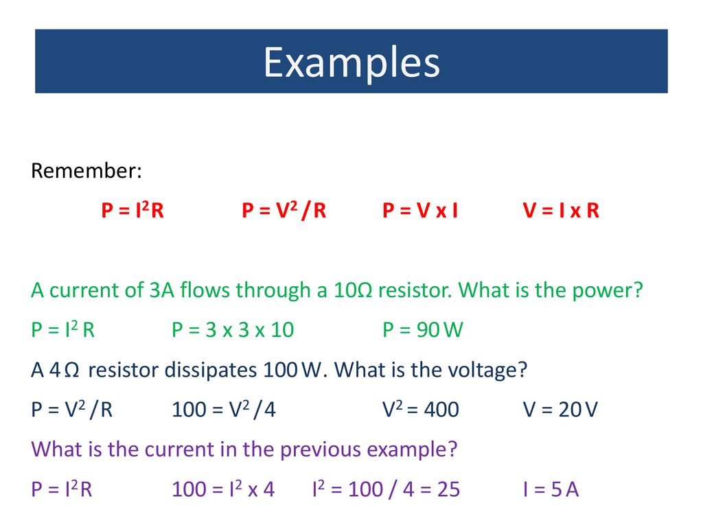 Power Aim To Be Able To Use The Power Equations Prior Knowledge Ppt Download