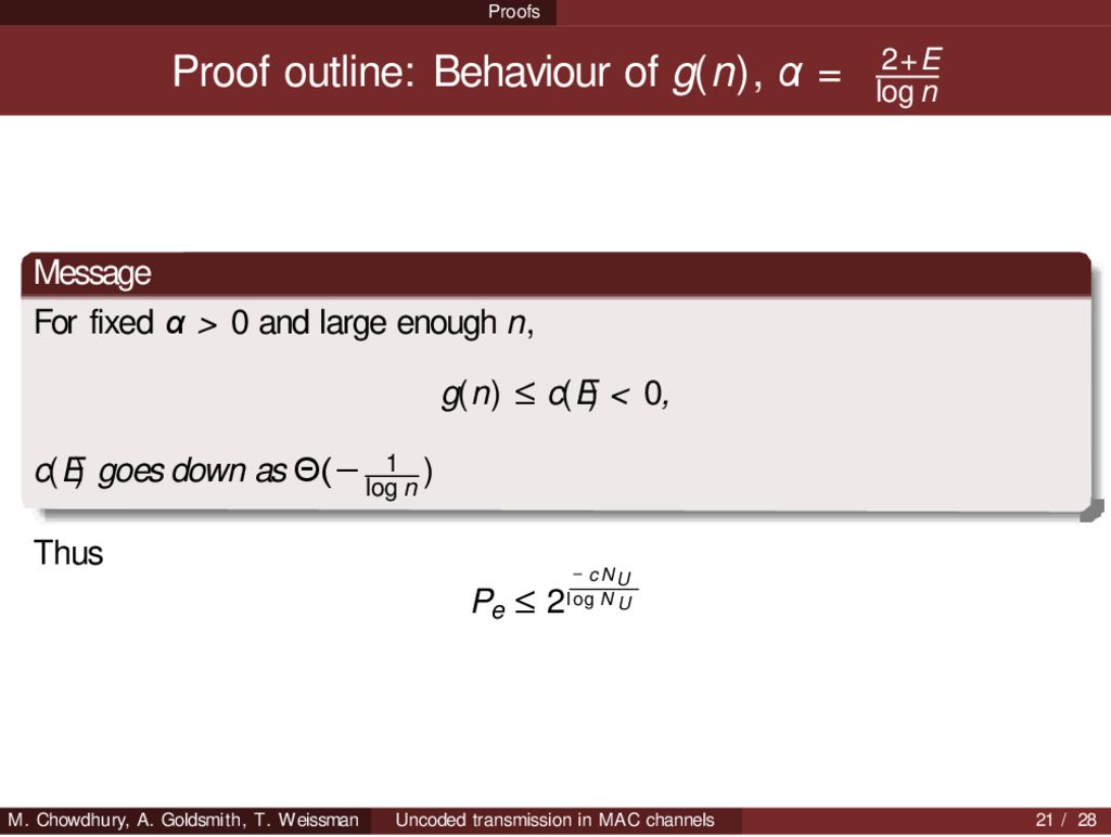 Mainak Chowdhury Andrea Goldsmith Tsachy Weissman Ppt Download