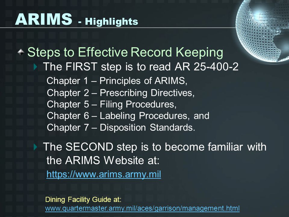 The Army Records Information Management System - ppt download