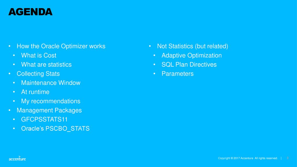 Managing Cost Based Optimizer Statistics For Peoplesoft David