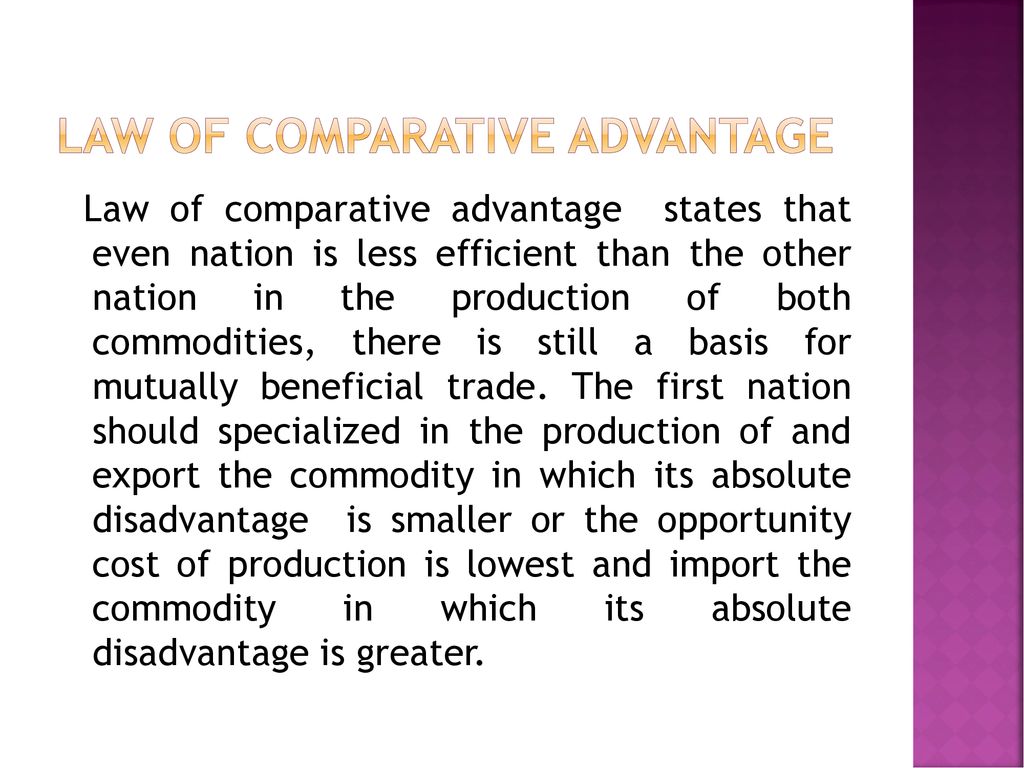 Law of Comparative Advantage