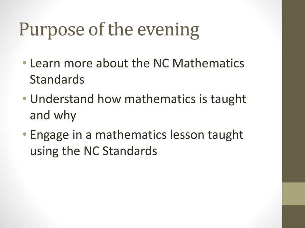 Community mathematics night ppt download