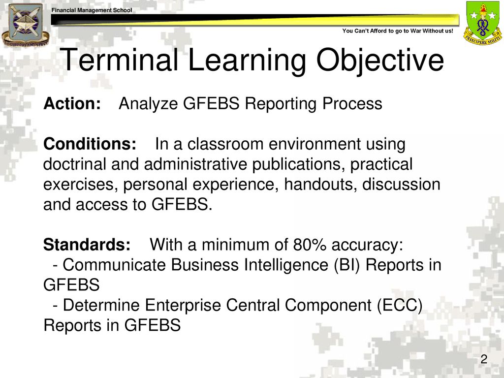 Analyze the General Fund Enterprise Business System Reporting Process ...