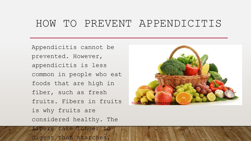 How to prevent appendicitis