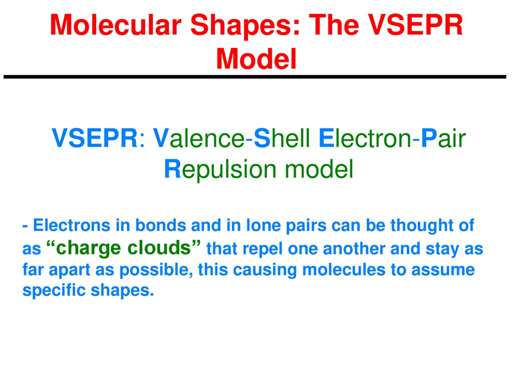 Molecular Shapes: The VSEPR Model