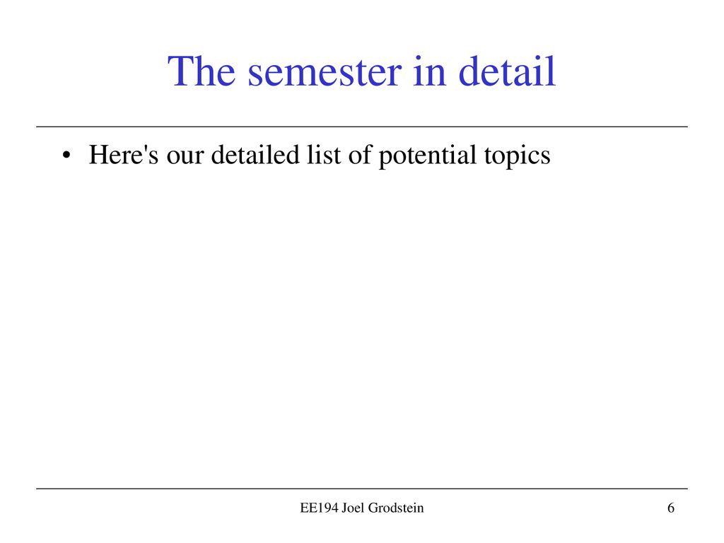 Instructor joel grodstein ppt download