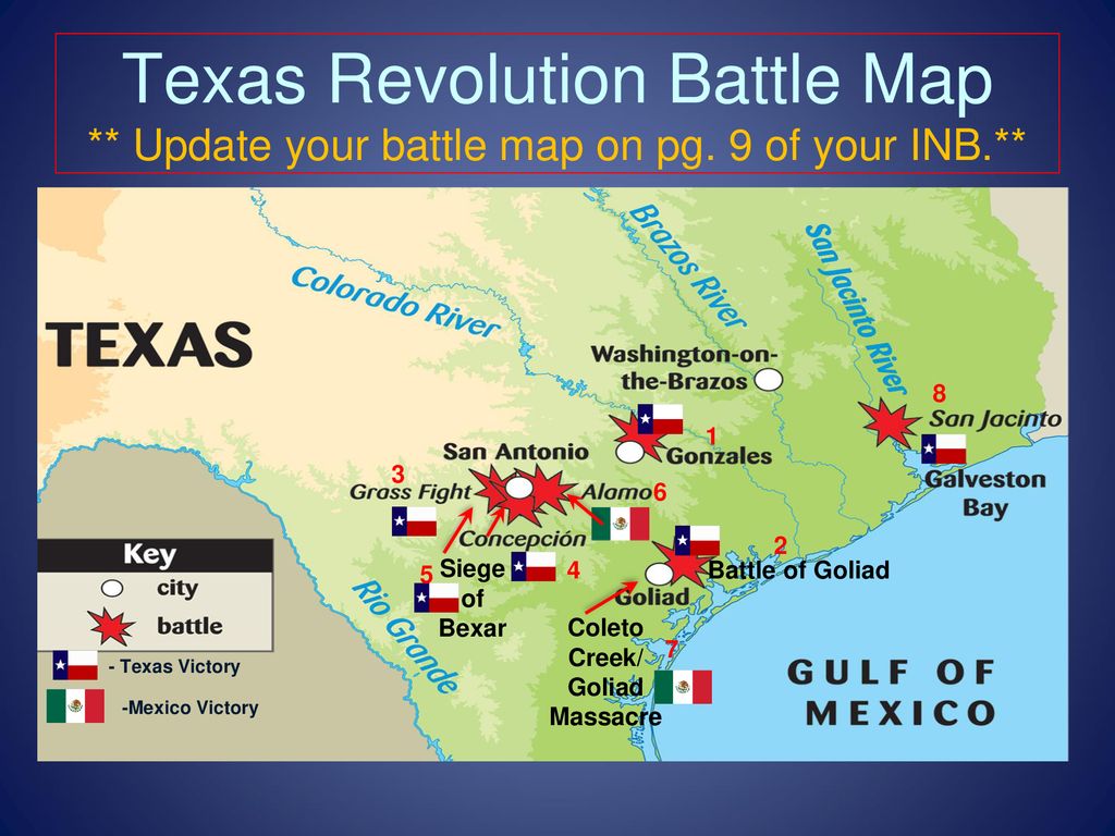 Map Of The Texas Revolution