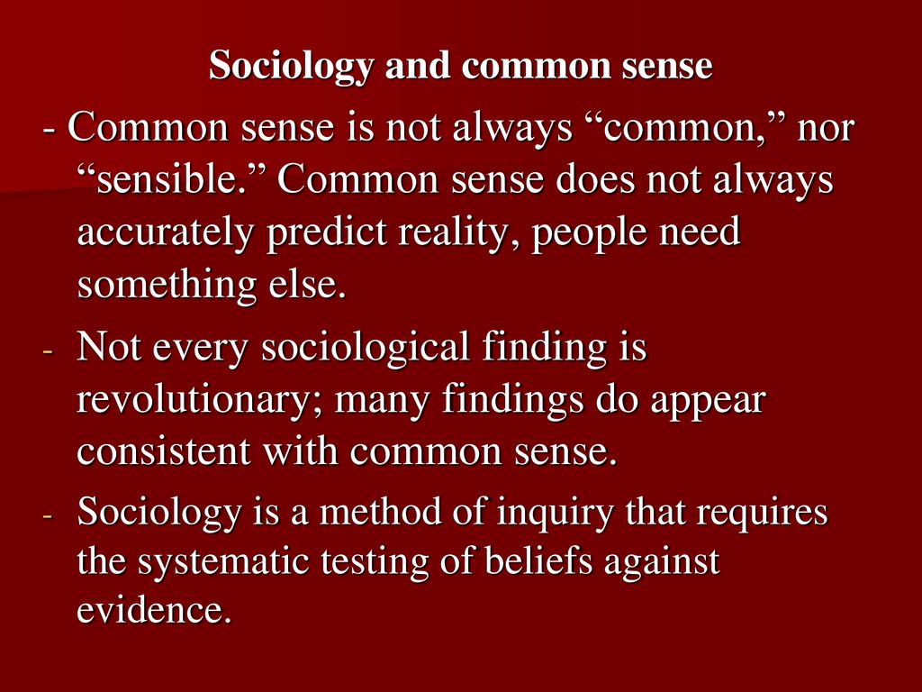 sociology vs common sense