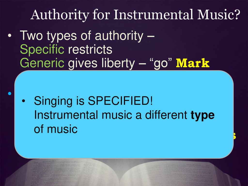 Authority for Instrumental Music