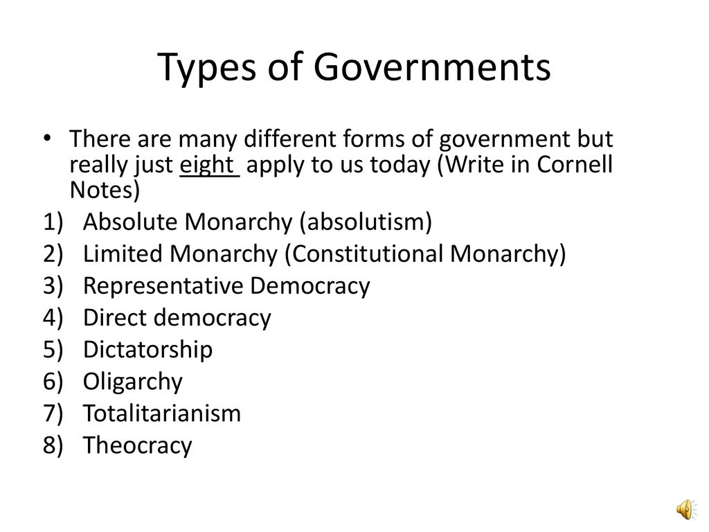 Chapter 244 : Lesson 24 Types of Government - ppt download Pertaining To Forms Of Government Worksheet