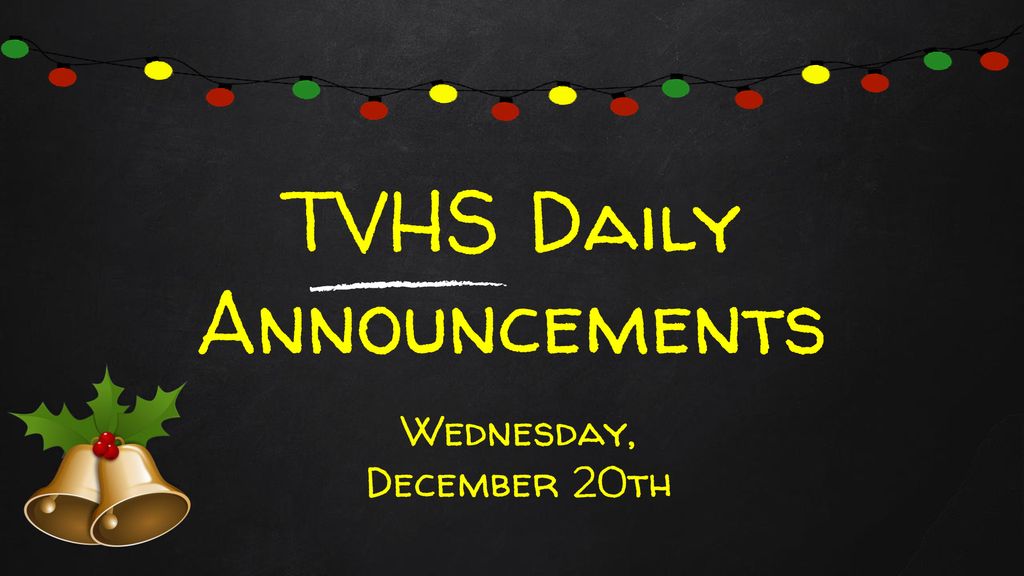 TVHS Daily Announcements