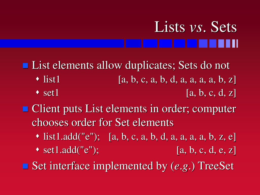 The List Interface and ArrayLists - ppt download