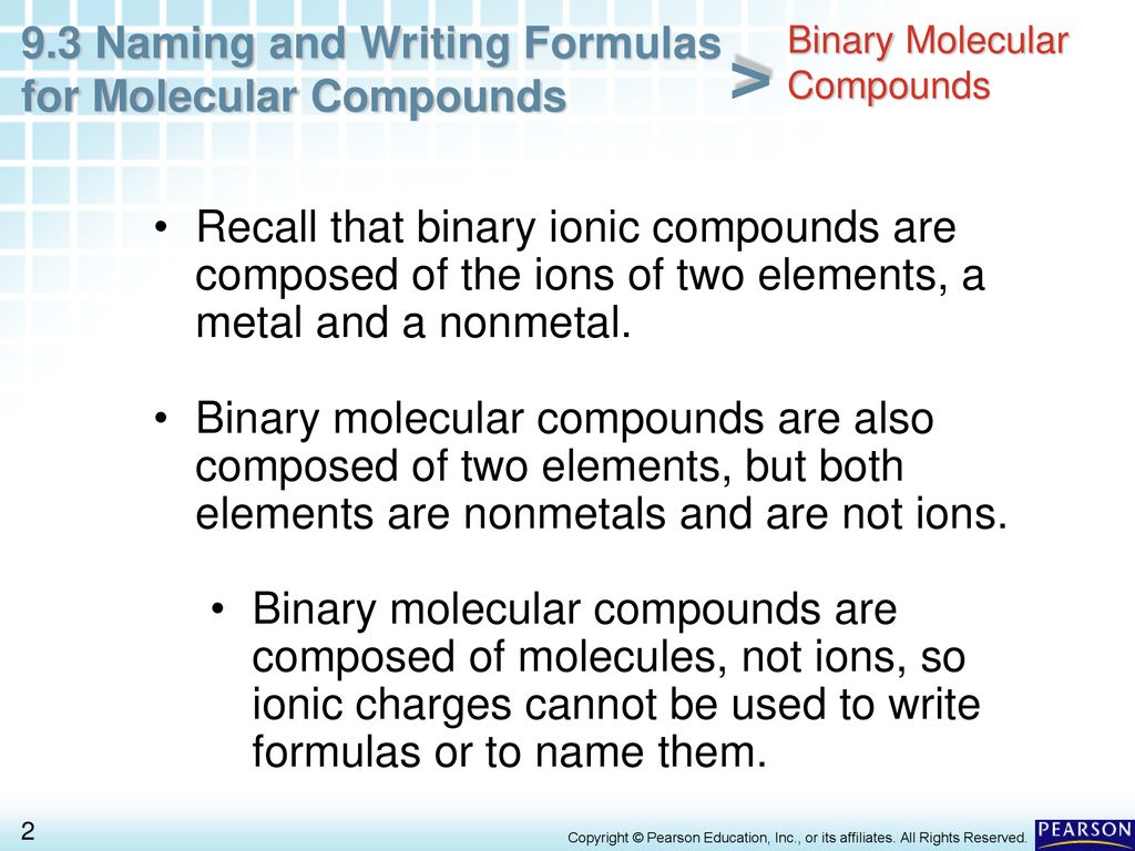 Chapter 9 Chemical Names and Formulas - ppt download