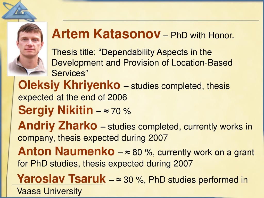 Artem Katasonov – PhD with Honor.
