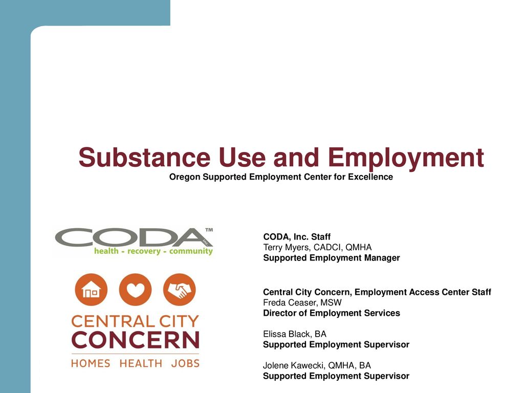CODA Inc Staff Terry Myers CADCI QMHA Supported Employment Manager