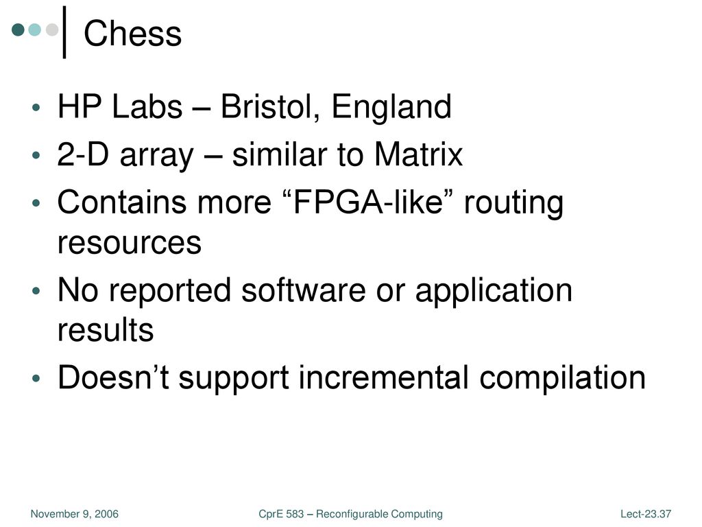 Cpre coms 583 reconfigurable computing ppt download