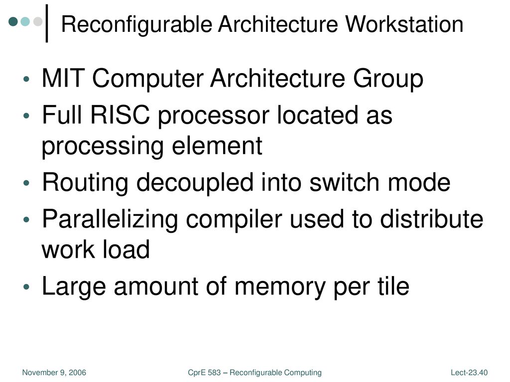 Cpre coms 583 reconfigurable computing ppt download