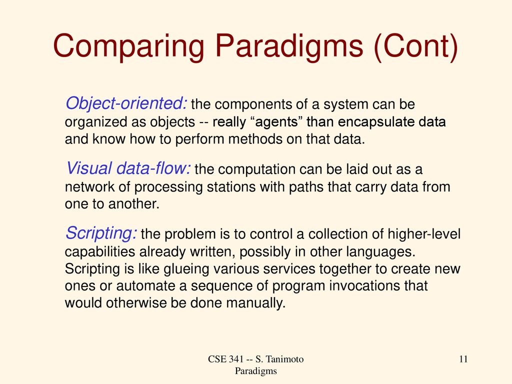 CSE S. Tanimoto Paradigms - ppt download