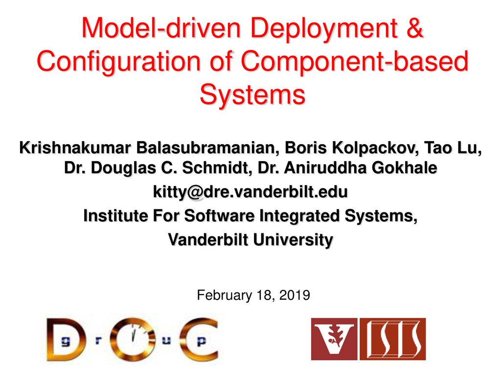 Model-driven Deployment & Configuration of Component-based Systems