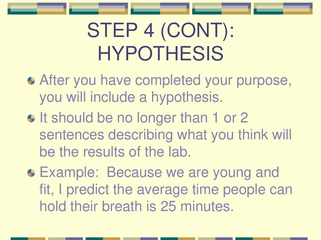 how to state your hypothesis in a lab report