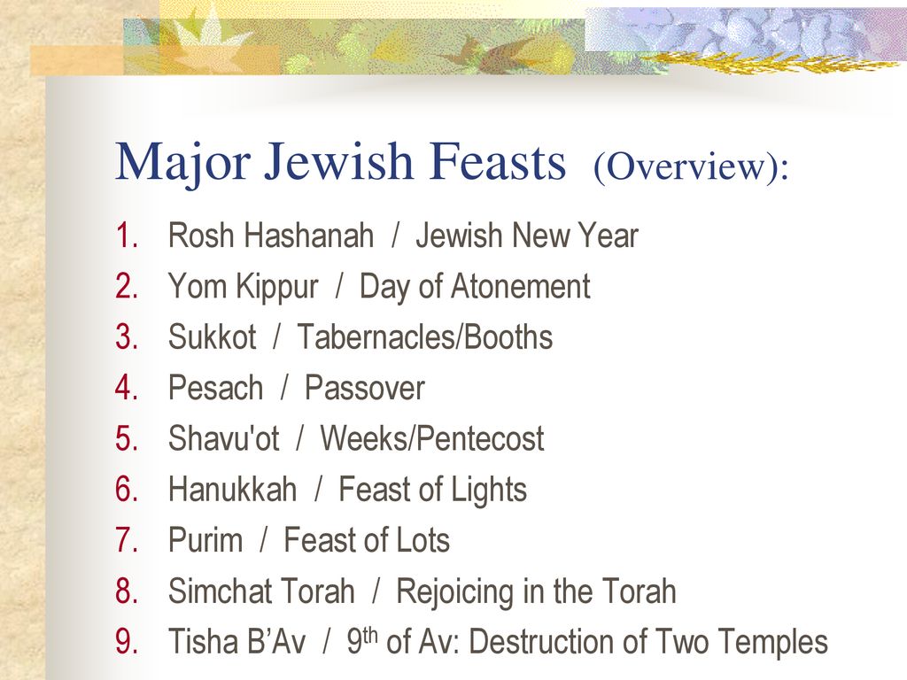 Hebrew Feasts