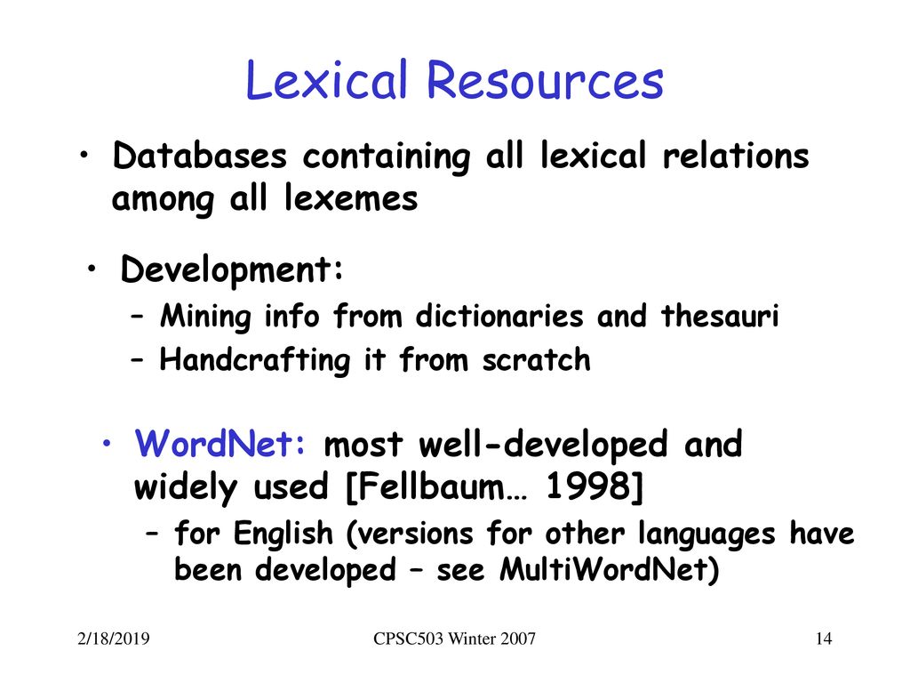 CPSC 503 Computational Linguistics - ppt download