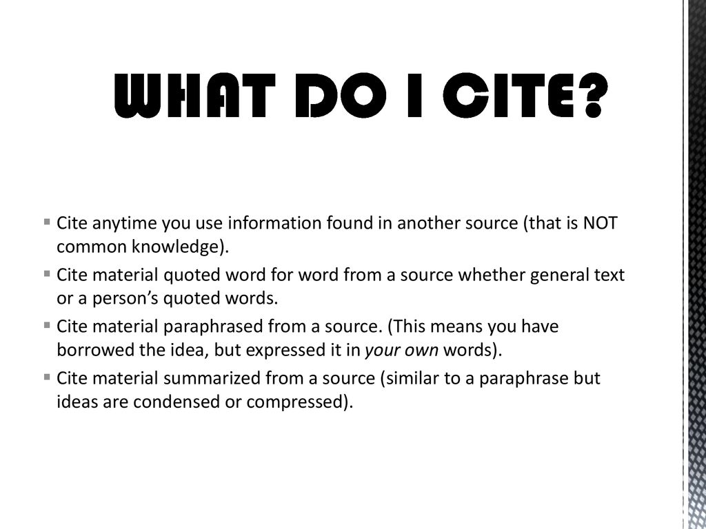 MLA CITATIONS The Basics. ppt download