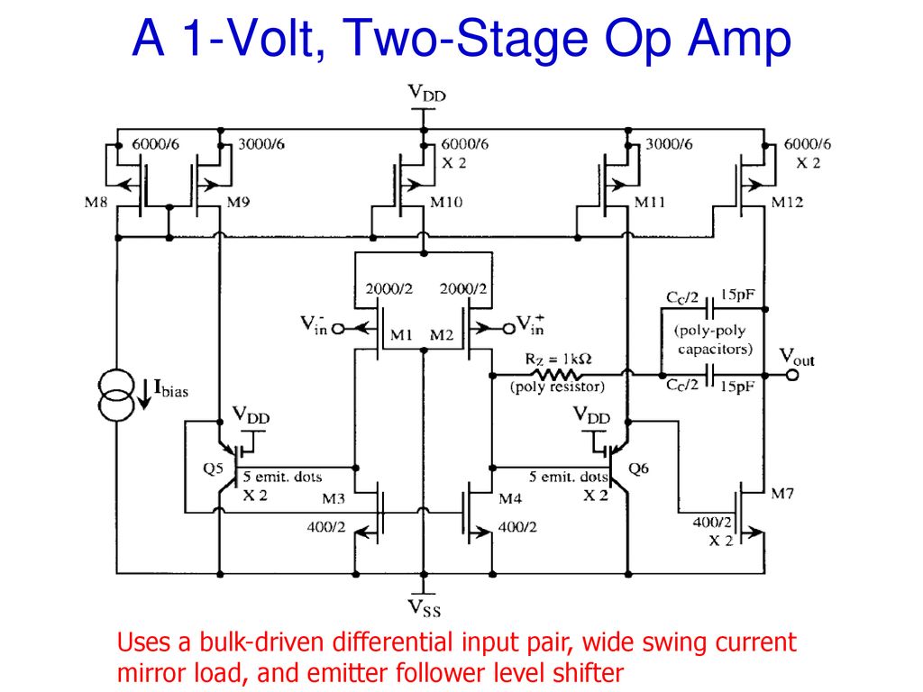 A 1-Volt, Two-Stage Op Amp