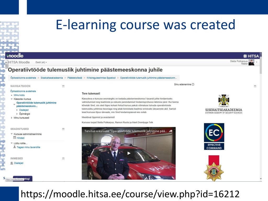 E-learning course was created