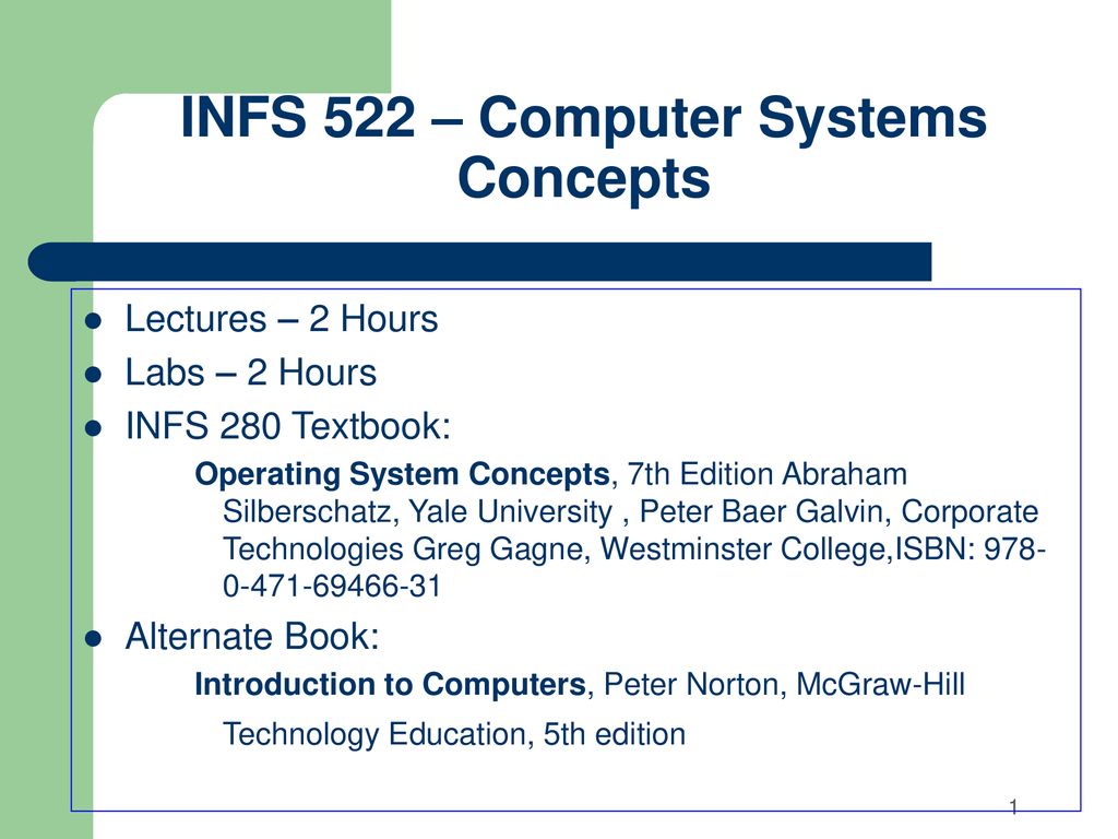 Infs 522 computer systems concepts ppt download
