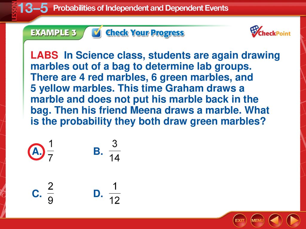 Probabilities Of Independent And Dependent Events Ppt Download