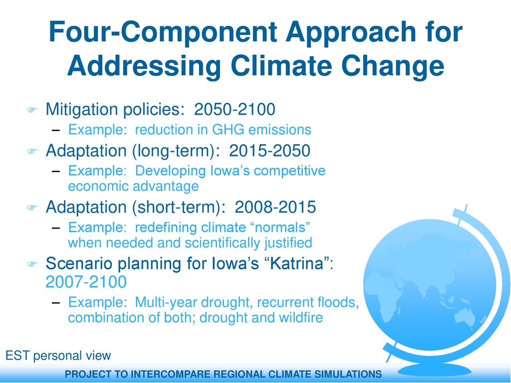 Four-Component Approach for Addressing Climate Change