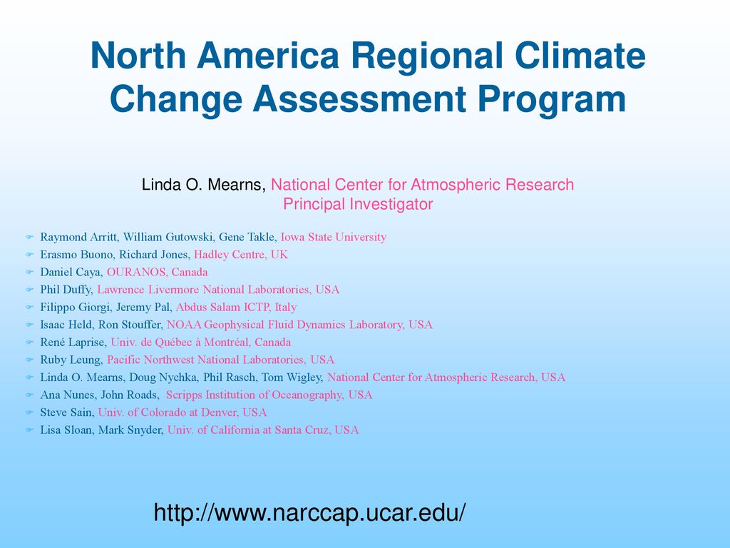 North America Regional Climate Change Assessment Program