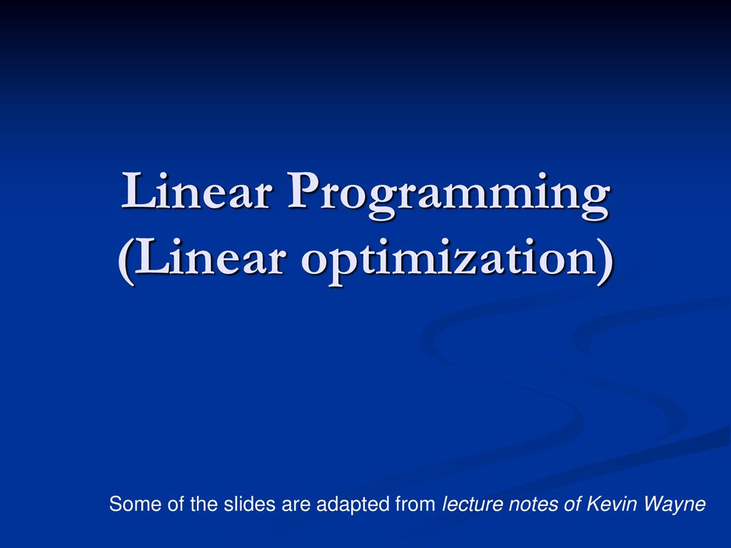 Linear Programming (Linear optimization) - ppt download