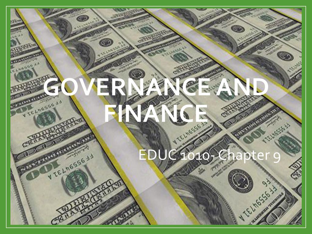 Governance and Finance - ppt download